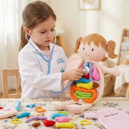 June Garden 18" Emily Plush Anatomy Doll with Removable Organs - color: Little Patient Emily