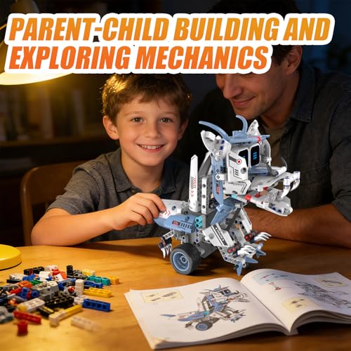 STEM Robot Building Sets for Kids Ages 6-16, 5-in-1 Remote Control and APP Robot Toys,343 Pcs DIY Building Science Educational Kit, Building Block Birthday Present for Teen Boys Girls - color: K96229