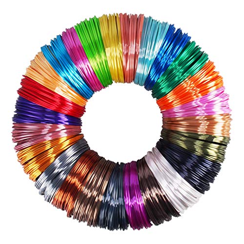 25 Colors Silk Shiny PLA Filament Sample Pack, Each Color 4 Meter Length, Total 100m 3D Printer 3D Pen Material Refill, with Extra 2 Finger Caps by MIKA3D - color: Pla Silk Metal and Silk Bright - 25 Colors