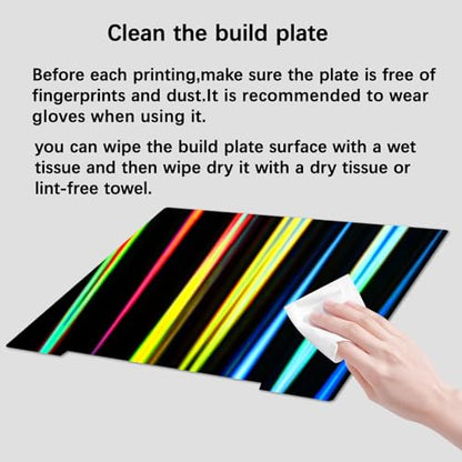 H1H Build Plate for Prusa I3 MK2 MK2.5S MK52 MK3 MK3S MK3S+ MK4, Double Sided Light Beam+Phantom H1H Spring Steel Sheet Plate 241x253.8mm for Prusa 3D Printers. - style: Prusa Series Holographic Plate(H1H)