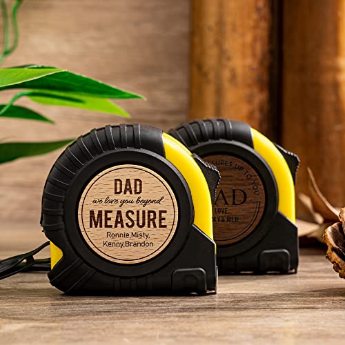 Personalized Tape Measure, Engraved Tape Measure, Christmas Birthday Gift for Dad Grandpa, Fathers Day Gift, No One Measures Up to You, Loved Beyond Measure - color: Custom
