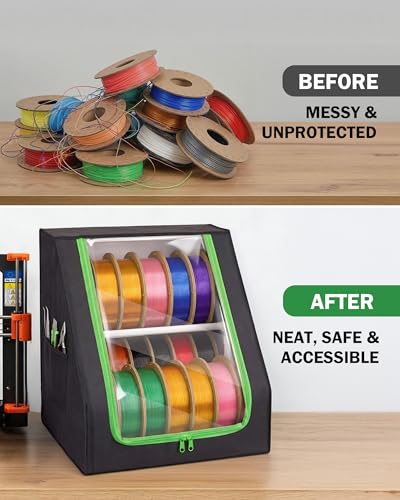 Bulado 3D Printer Filament Storage Box, 21-Spool 2-Tier Filament Holder