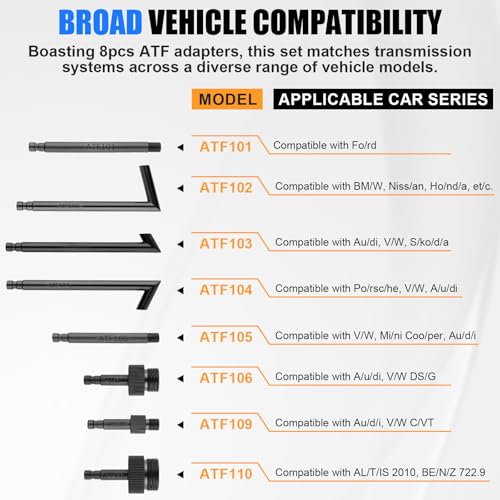 Transmission Fluid Pump Kit 3L Manual Refill 8pcs ATF Adapters
