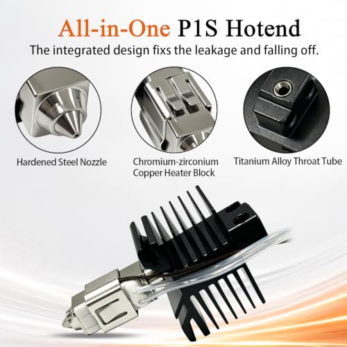 Upgraded 0.2MM P1S/P1P Hotend Full Assembly, Integrated Nozzle Leak-Free - size: 0.2mm