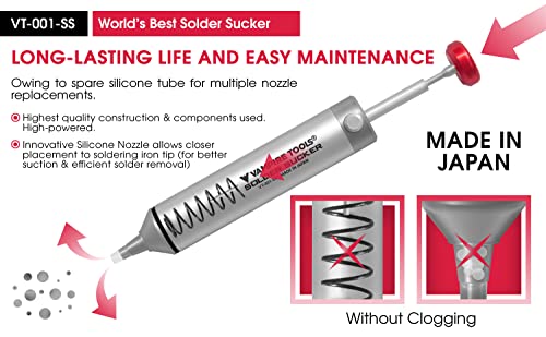 VAMPLIERS Professional Grade Solder Sucker Made in Japan Desoldering Pump - style: Solder Sucker