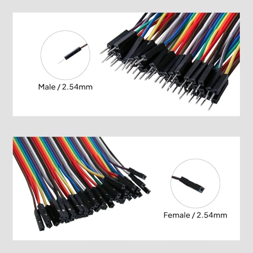 Dupont Jumper Wire Kit, 20cm, 120-Pin, Multicolored