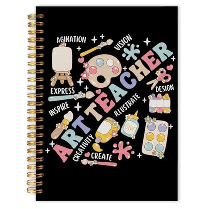 Qabliqo Art Teacher Gifts Spiral Notebook Journal for Women - color: Art Teacher 2