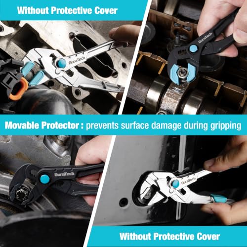 DURATECH 2-Piece Mini Pliers Set, 4-Inch Water Pump Pliers & Pliers Wrench - size: 2pcs