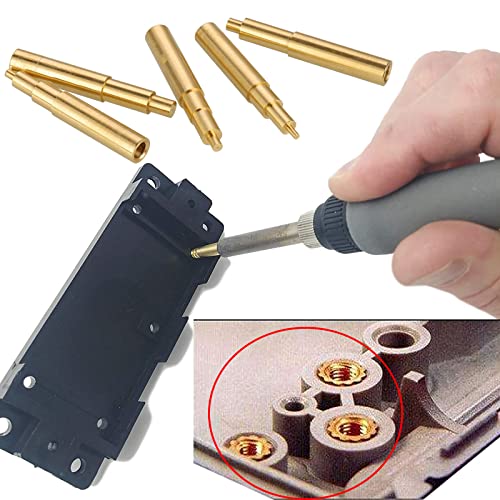 5Pcs Heat-set Insert Tips for M2,M2.5,M3,M4,M5 Threaded Inserts, Compatible with 900M T18 ST Hakko FX-888D/FX600 and Weller SP40NKUS/WLC100 Soldering Irons Tips, for Connecting 3D Printed Parts - style: 5Pcs Heat Set Insert Tips