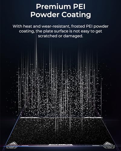 Creality Official K1 Build Plate Textured Surface 235x235mm PEI Sheet Flexible Removable Spring Steel Bed Plate for Ender 3 V3/3V3 SE/3V3 KE/3 S1/3 S1 Pro/5 S1/CR-10SE (Without Magnetic Base) - color: Textured Black, size: K1/Ender 3V3SE