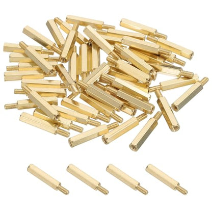 PATIKIL 50 Pcs Male to Female Thread Spacer Screws M3 x 19mm + 6mm Brass Hex Standoff PCB Motherboard Spacer Screw Nut for Drone Quadcopter Computer Electronic Projects Circuit Board - size: M3 x 19mm + 6mm