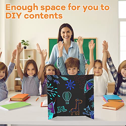 Henoyso 8 Pcs 14 x 22 Inch Black Tri Fold Poster Board Bulk for Display - color: Black, size: 14 x 22 Inch