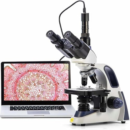 SWIFT SW380T Trinocular Compound Microscope with 5MP Camera - color: SW380T w/ 5.1 MP Camera