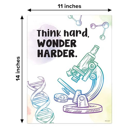 Decorably 12 Pun Chemistry Apparatus Science Posters for Classroom, 11x14in - size: 11 x 14 in