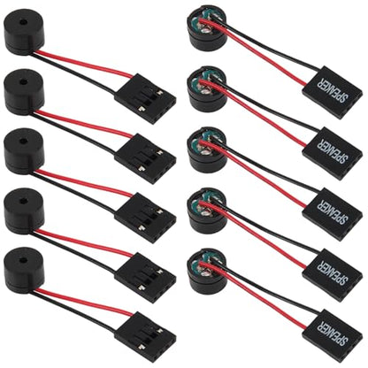 10Pcs Mini Plug Speaker Active Buzzer 3V 5V 12V Long Continous Beep Tone for PC Interanal BIOS Computer Motherboard Onboard Case Buzzer Board Beep Alarm - color: 10pcs 3V 5V 12V