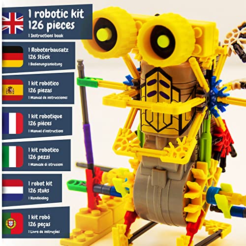 Science4you Robotics Betabot - Stem Robotics Kit for Kids 8-12+, 126 Pieces Included, Robot Building Kit for Kids, Robot Toys, Game, Gift for Boys and Girls Ages 8 9 10 11 12+ - style: Betabot