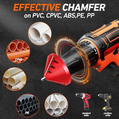 PVC Deburring Tool, 2 in 1 Inner-Outer PVC Reamer Tool