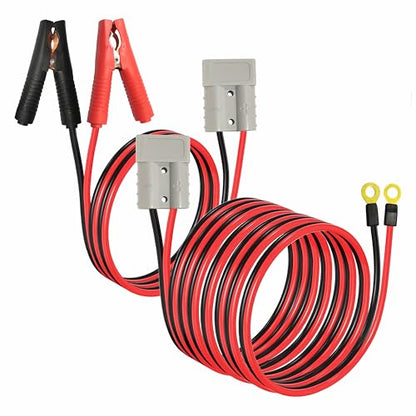 50A Heavy-Duty Jumper Cable, Automotive Booster Cables with Clip, Heavy-Duty Jumper Quick Connect Plug, Car, SUV, Truck Quick Connect Plug, (3m+1m) - size: Anderson connector and clip