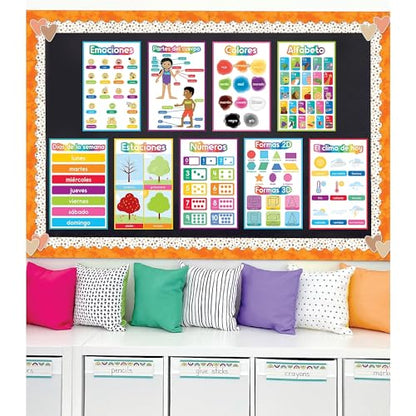 Carson Dellosa 16-Piece Spanish Early Learning Posters, 11" x 17" - style: Spanish Early Learning