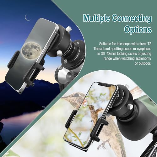 Astromania Smartphone Adapter with T2 Thread and Eyepiece Adapter 36-42mm - size: Iphone and Eyepiece Adapter 36 - 42mm