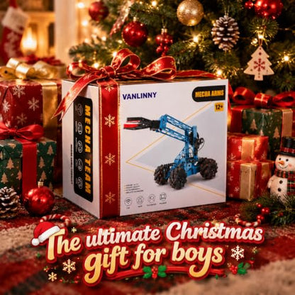 VANLINNY Robot Arm,STEM Project for Boys Age 8-12,Robotic Kit for Aged 12-16,Educational Science Kits for Kids, Building Experiment Robotics Set Project Gifts for 8 9 10 11 12 Years Old Teens