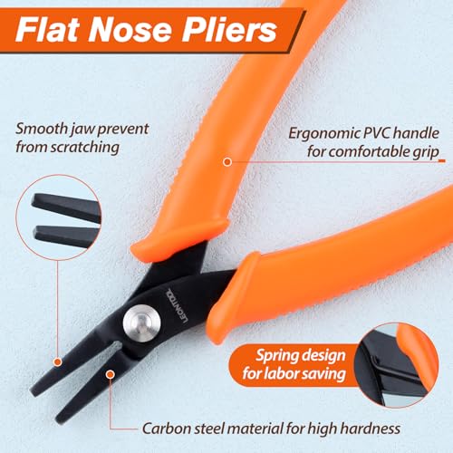 5.5 Inch Thin Flat Nose Pliers With Smooth Jaw - Precision Jewelry and Craft Making Tool for Wire Straightening - Duck Billed, Chain Nose, Micro Pliers - style: Pliers with Smooth Jaw