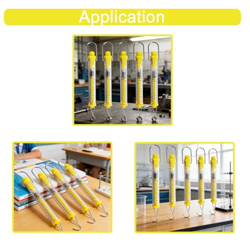 Plastic Balance Hanging Spring Scale Set of 5,1N,5N,10N,20N,30N - color: Yellow