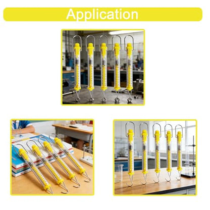 Plastic Balance Hanging Spring Scale Set of 5,1N,5N,10N,20N,30N - color: Yellow