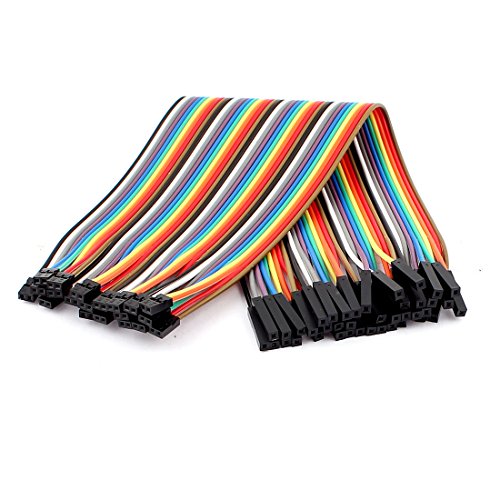 uxcell 20Pcs 1P 2.54mm to 2P 2.0mm Female Jumper Cables Wire 20cm