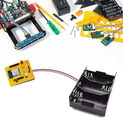 SDTC Tech 2-Pack 3 Slot D Cell Battery Holder 4.5V D Size Battery Case Box with Wire Leads - color: D Cell 3-Slot, size: D Cell Holder