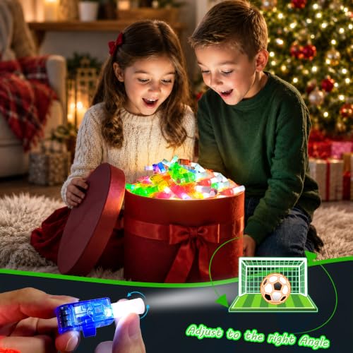 24 Pcs Soccer Themed Party Favors LED Finger Lights Toys for Kids Ages 3-12 - style: Soccer