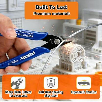 Precision 3D Printer Tool Kit, 30 PCS Model Cleaning & Finishing Set with Needle Files, Cleaning Needles, Precision Trimming Tool, Tweezers, Scrapers & Brushes for 3D Print Post Processing