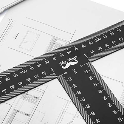 Mr. Pen - T Square, T Ruler, 45 cm, Metal, T Square Ruler, Drafting Tools