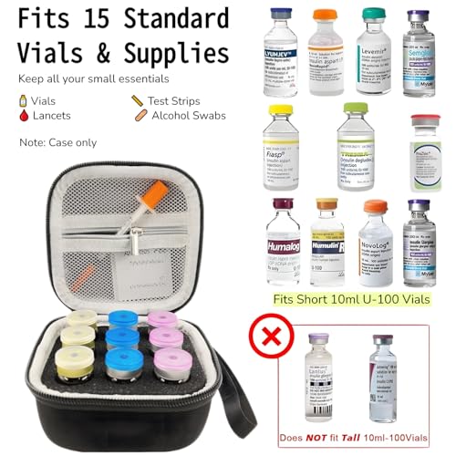 Peptide Case for Fridge, Peptide Case for 5-10ml Vials-9 Slots - size: 10ml-9 Slots