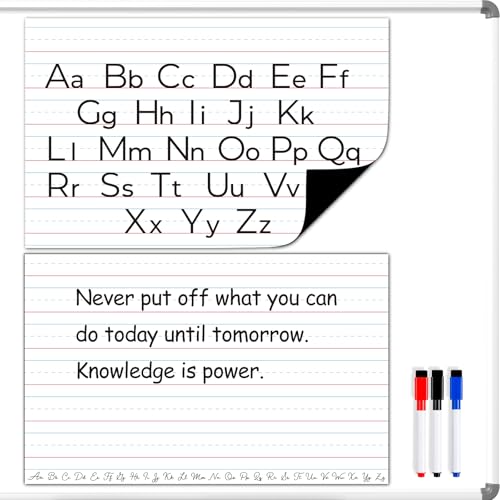 17 x 21 in Giant Magnetic Notebook Paper, Classroom Dry Erase Lined Sheet - size: Handwriting Paper - 21 x 17 in