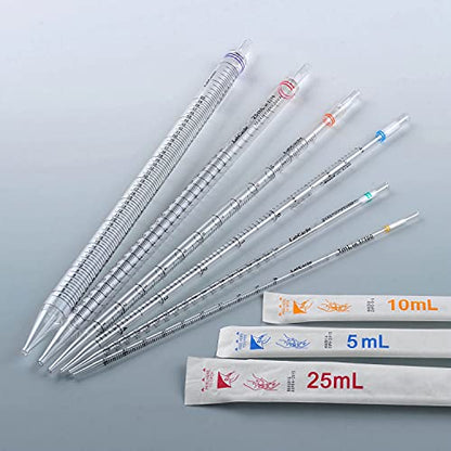 Serological Pipette - 25ml/Red,Individually Wrapped(Case of 50) - size: 25ml - 50pcs