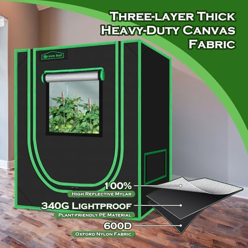 Small Grow Tent 18"x30"x36" 600D Mylar Hydroponic Grow Tents - size: 18"x30"x36"