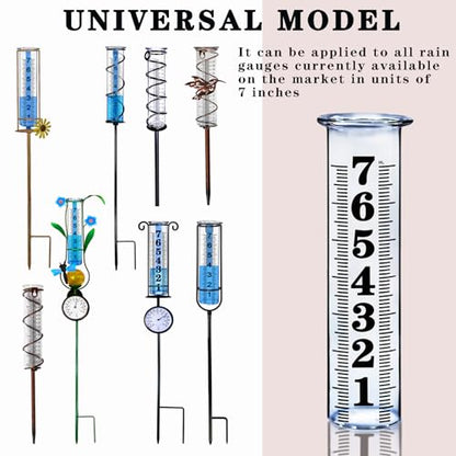 7 Inch Plastic Rain Gauge Replacement Tube, Upgrade Freeze Proof Outdoor Rain Gauges Replacement Plastic Tube for Garden Yard Lawn, Crack Resistance Tube Best Rated, 2 pcs Tubes with 1 Clean Brush - color: 2pcs plastic rain gauge repalcement tube