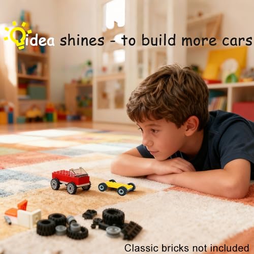 298Pcs Wheels and Axles Set Tires City Car Parts Building Brick Accessories - color: 298pcs