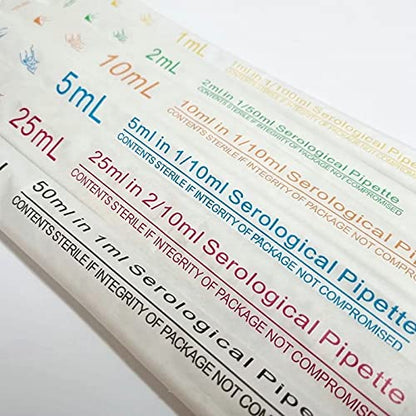 Serological Pipette - 1ml/Yellow, Individually Wrapped(Case of 100) - size: 1ml - 100pcs