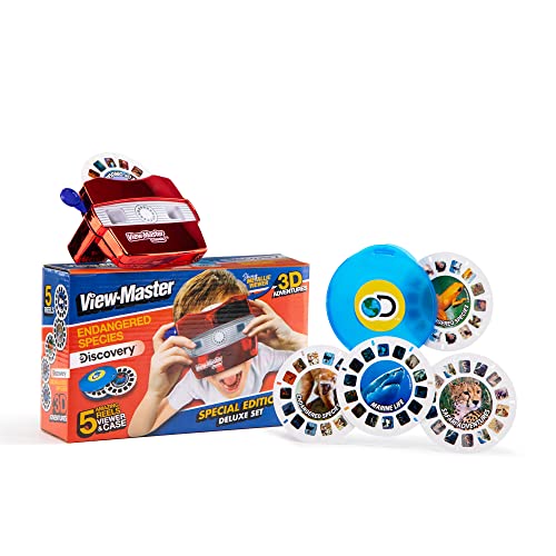View Master Classic with Discovery Kids Reels - Metallic Viewfinder with 5 Reels Included - STEM, Retro, Nature Learning Toy for Kids and Adults, Toddlers, Ages 3+ - Amazon Exclusive