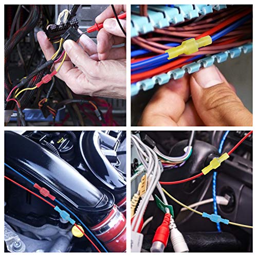 TICONN 100 Pcs Nylon Spade Connector Kit, Insulated Crimp Wire Connectors - style: Combo 100Pcs