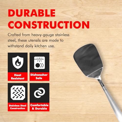 Chef Craft Select Turner/Spatula, 13.5 inch, Stainless Steel - style: Solid Turner
