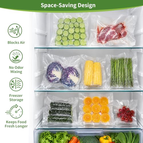 O2frepak Gallon 4mil 11"x16" Vacuum Sealer Bags 100ct for Food Storage - size: 11" x 16" Gallon Size