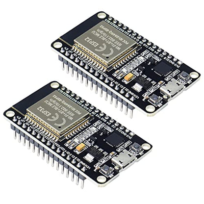 ESP32S ESP32 Development Board 2.4 GHz Dual Core WLAN WiFi + Bluetooth 2-in-1 Microcontroller ESP-WROOM-32 Chip for Arduino (30PIN, 2PCS) - size: 30 PIN