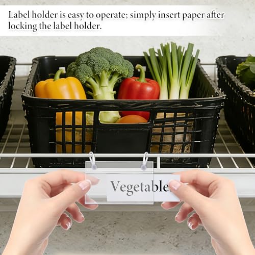 20Pcs Plastic Basket Label Holders Wire Basket Labels