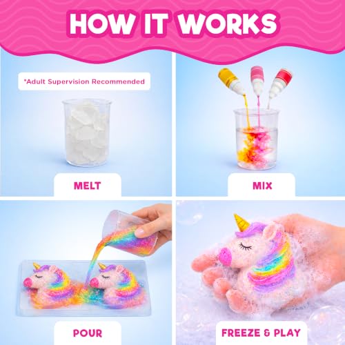 Doctor Jupiter Unicorn Glitter Soap Making Kit for Kids Ages 6+ - style: Unicorn Glitter Soaps: 6+