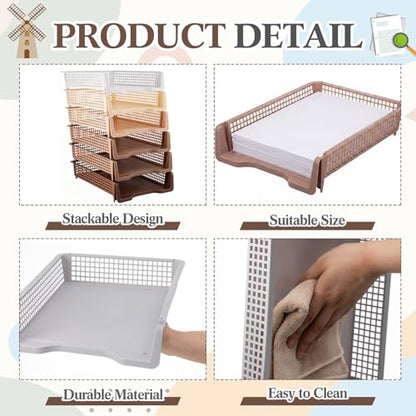 Geetery Turn in Trays Classroom, Gradient Brown, Set of 12 - color: Gradient Brown