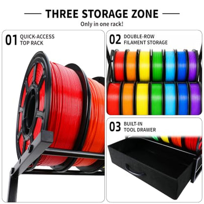 3D Printer Filament Storage Rack, Heavy Duty Metal Desk/Stand Organizer - size: Size 5