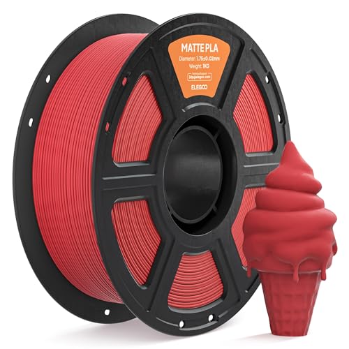 ELEGOO Matte PLA 3D Printer Filament 1.75mm Ruby Red 1KG - color: 1kg Ruby Red